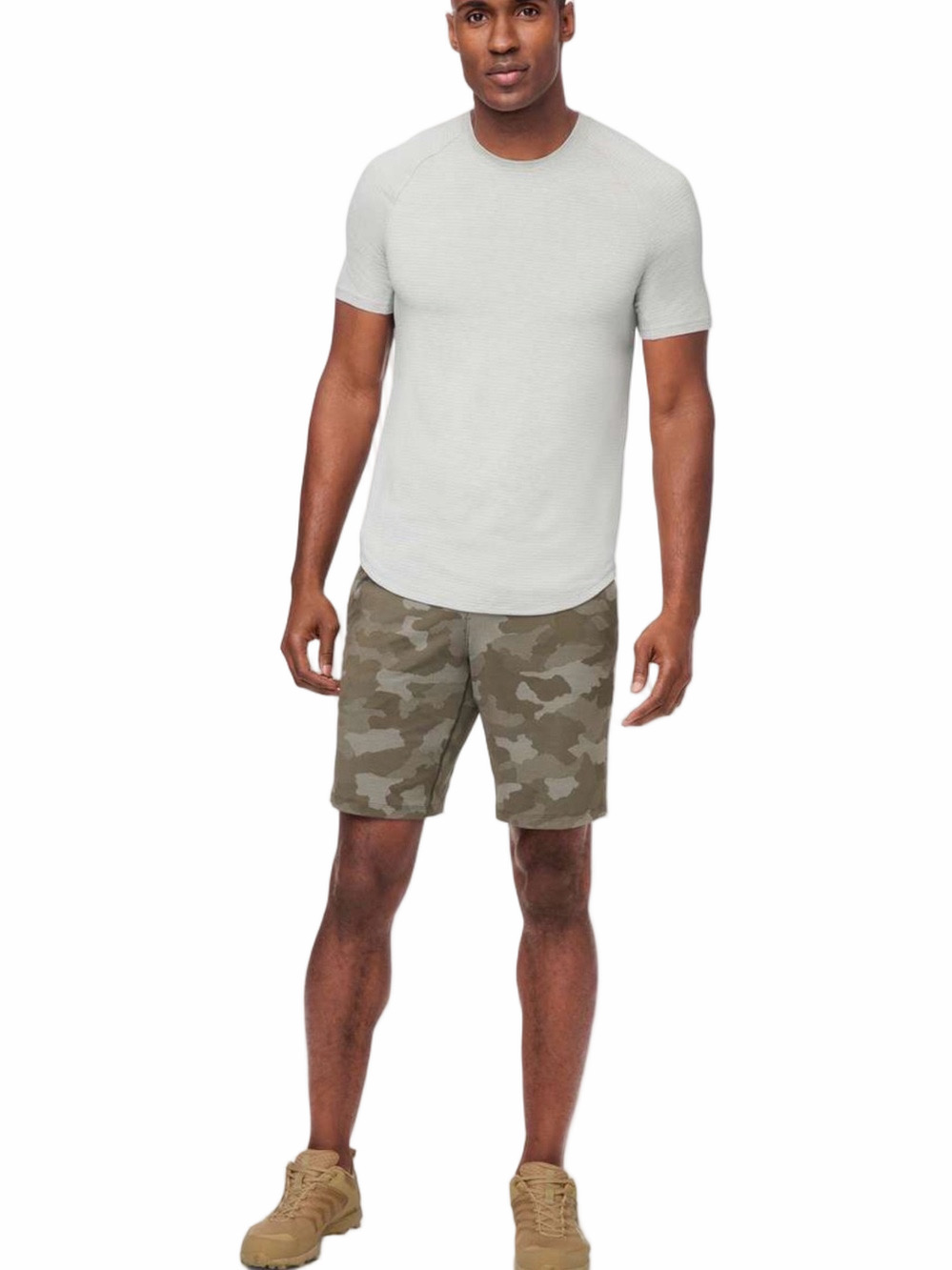 Lululemon Men’s Sz Large T.H.E. 9” Liner-less Grey Camo Athletic Shorts
